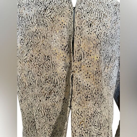 Chicos 100% Leather Laser Cut Out Lightweight Jacket - Picture 8 of 13